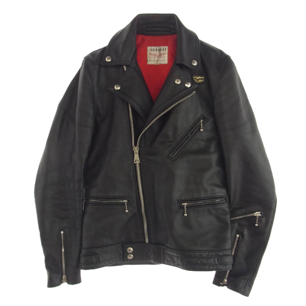 Lewis Leathers ルイスレザー 441T CYCLONE TIGHT FIT COWHIDE サイクロン タイトフィット ライダース ジャケッ トカウハイド ブラック系 34【中古】