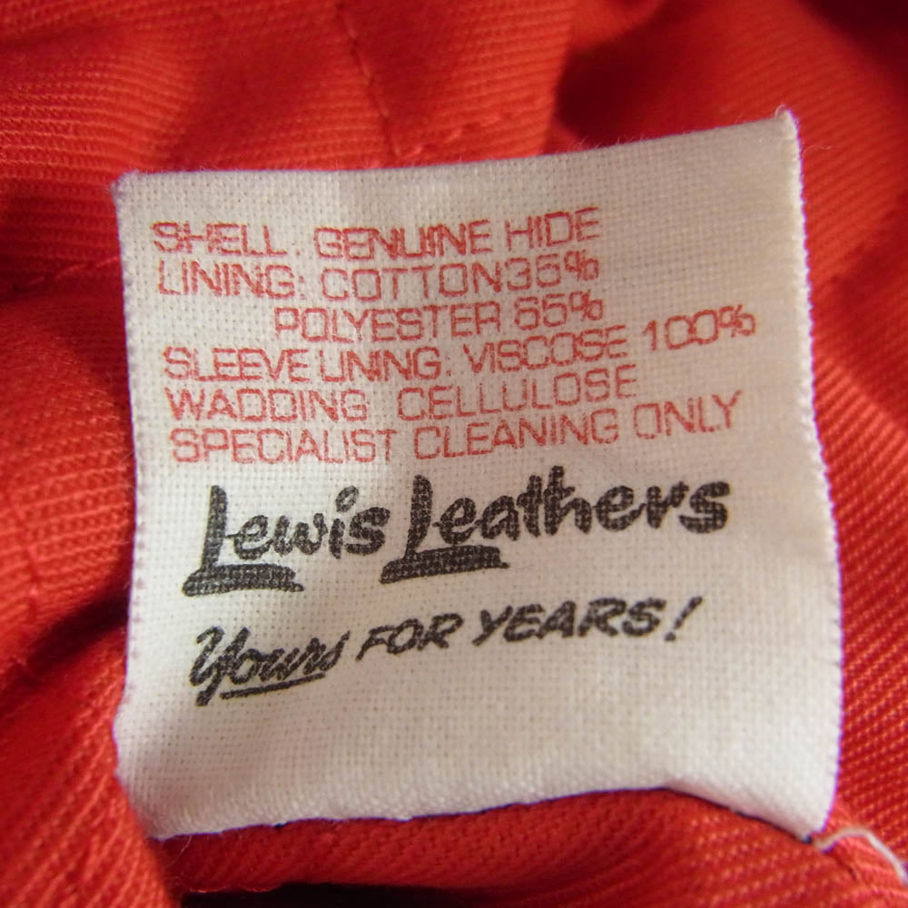 Lewis Leathers ルイスレザー 441T CYCLONE TIGHT FIT COWHIDE サイクロン タイトフィット ライダース ジャケッ トカウハイド ブラック系 34【中古】