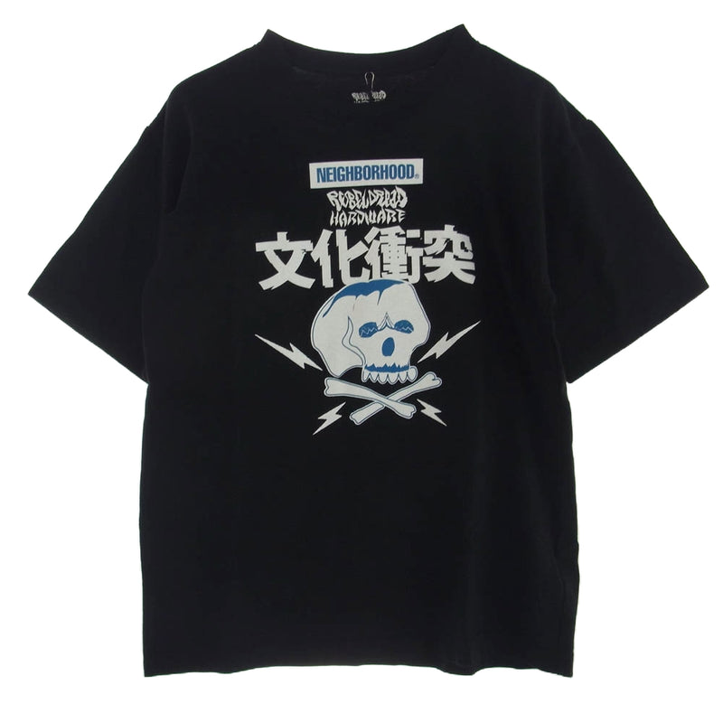 NEIGHBORHOOD ネイバーフッド 24AW 242PCRDN-ST03S NH X REBEL DREAD HARDWARE TEE SS-3 ハードウェア 文化衝突 プリント 半袖 Tシャツ ブラック系 XS【極上美品】【中古】