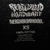 NEIGHBORHOOD ネイバーフッド 24AW 242PCRDN-ST03S NH X REBEL DREAD HARDWARE TEE SS-3 ハードウェア 文化衝突 プリント 半袖 Tシャツ ブラック系 XS【極上美品】【中古】