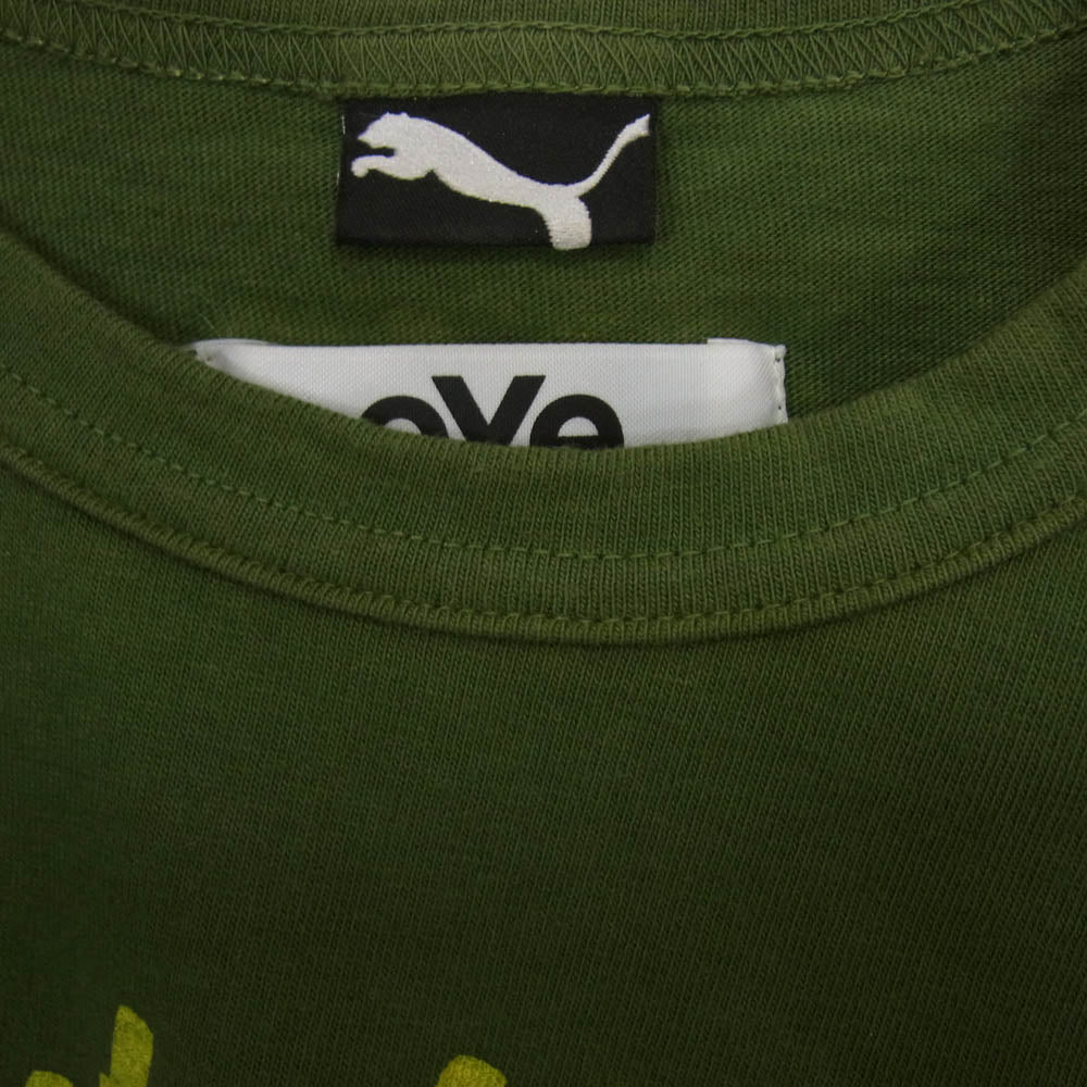 JUNYA WATANABE COMME des GARCONS MAN ジュンヤワタナベコムデギャルソンマン AD2011 WH-T917 eYe × PUMA コットンプリント Ｔシャツ 半袖 カットソー グリーン系 S【中古】