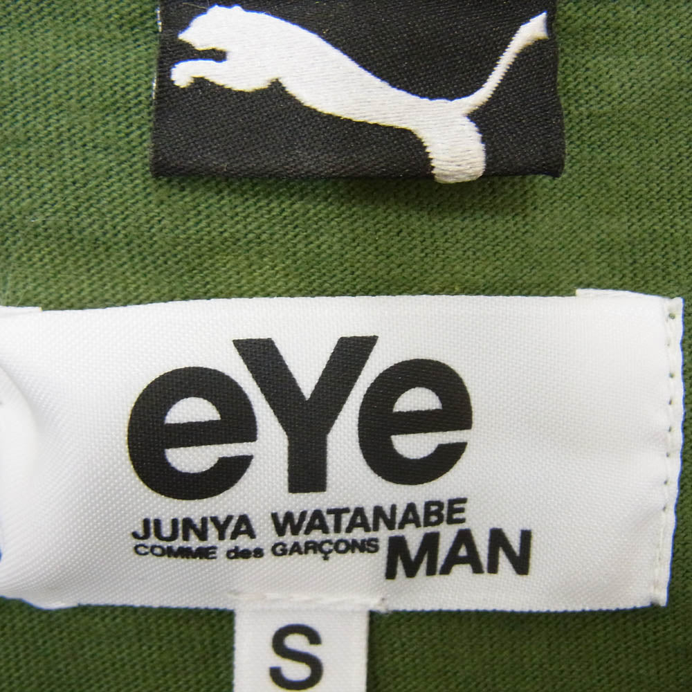 JUNYA WATANABE COMME des GARCONS MAN ジュンヤワタナベコムデギャルソンマン AD2011 WH-T917 eYe × PUMA コットンプリント Ｔシャツ 半袖 カットソー グリーン系 S【中古】