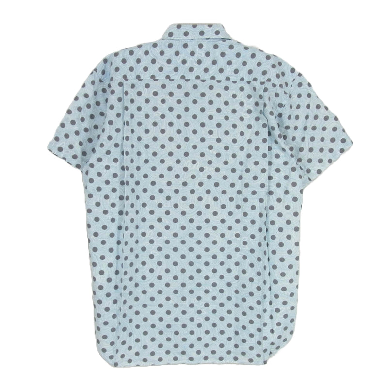 COMME des GARCONS HOMME コムデギャルソンオム S20092 shirt ドット 総柄 半袖 シャツ ライトブルー系 XS【中古】