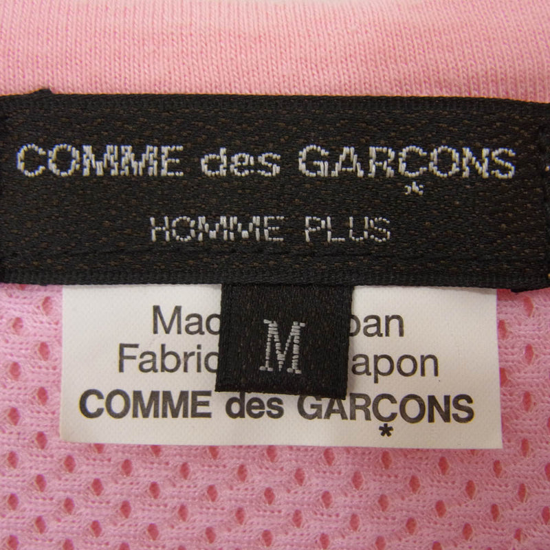 COMME des GARCONS HOMME PLUS コムデギャルソンオムプリュス 18SS PA-T040 メッシュ 切替 半袖 Tシャツ カットソー ピンク系 M【中古】