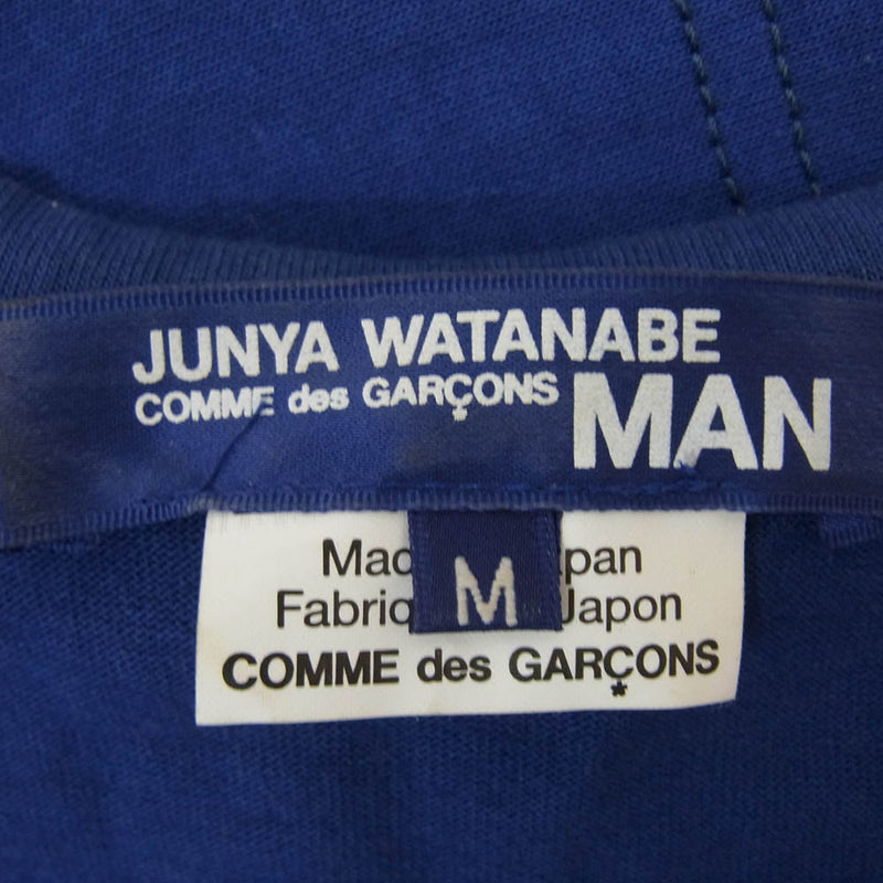 JUNYA WATANABE COMME des GARCONS MAN ジュンヤワタナベコムデギャルソンマン WE-T023 切替 半袖 Tシャツ ブルー系 M【中古】