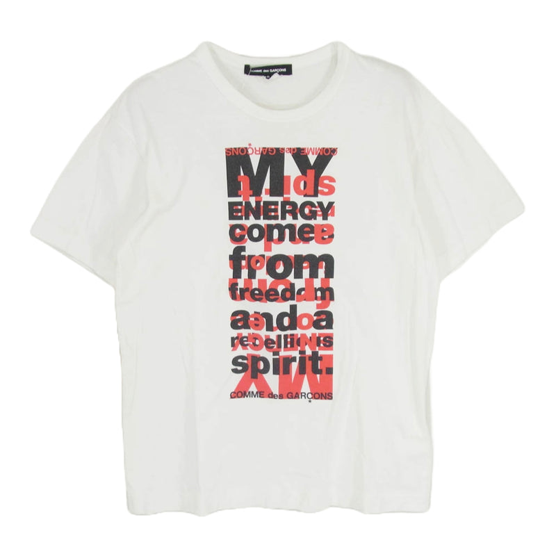 COMME des GARCONS コムデギャルソン 12SS PI-T061 MY ENERGY TEE　半袖 Tシャツ カットソー ホワイト系 S【中古】