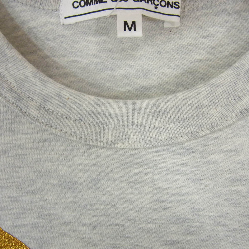 COMME des GARCONS コムデギャルソン 14ss OM-T010 × Filip Pagowski フィリップパゴウスキー 半袖 Tシャツ カットソー グレー系 M【中古】