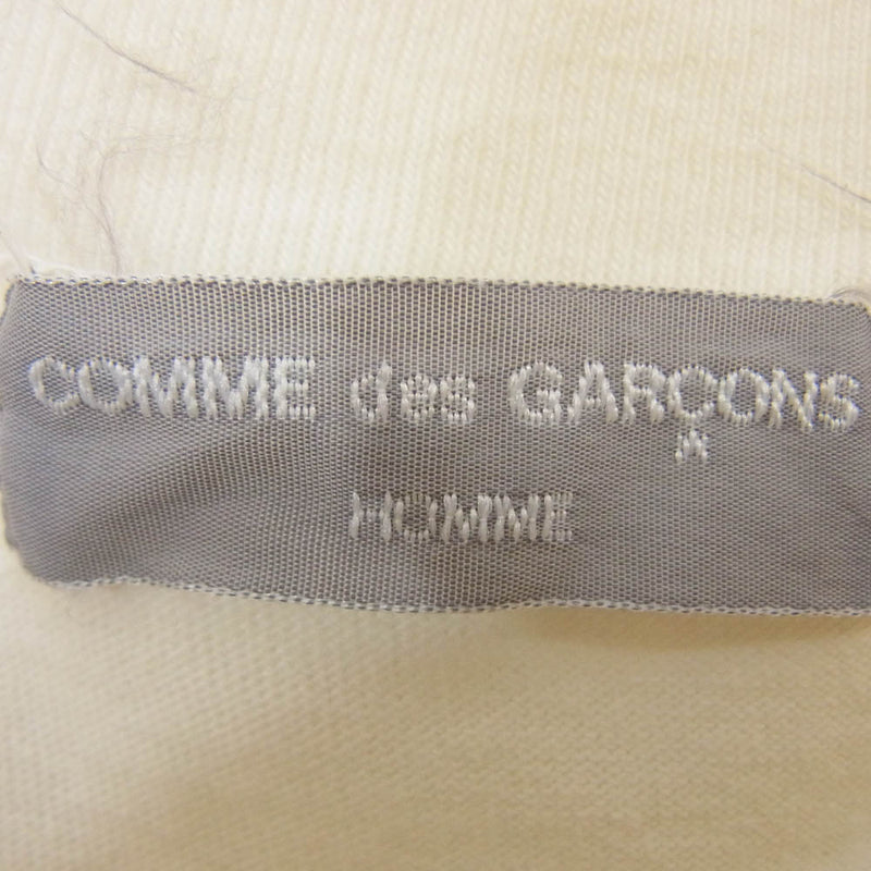 COMME des GARCONS HOMME コムデギャルソンオム 02SS HF-T022 アーカイブ ロゴ 切替 半袖 Tシャツ オフホワイト系 サイズ表記無【中古】