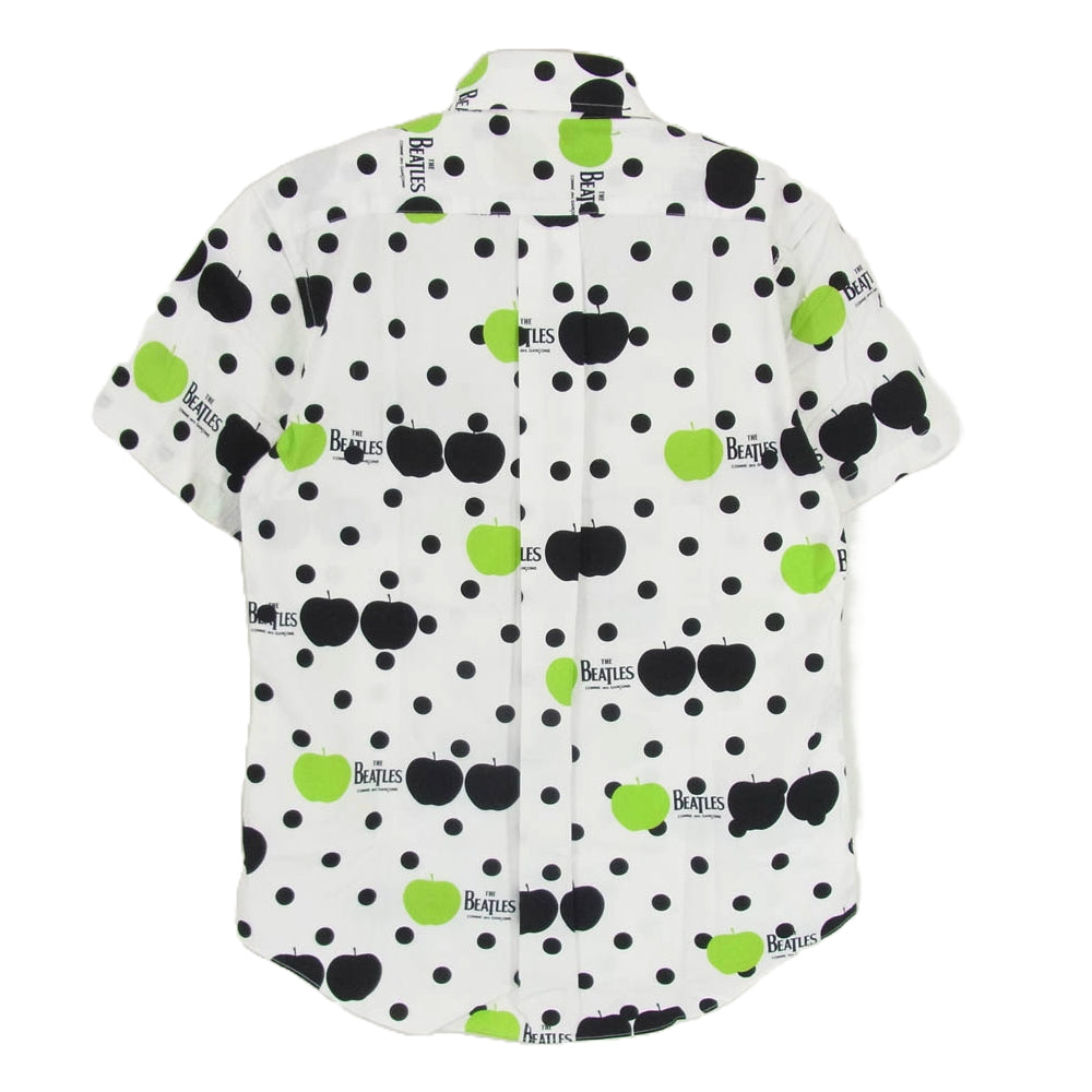 COMME des GARCONS コムデギャルソン VE-B003 THE BEATLES ザビートルズ ドット総柄 半袖 シャツ ホワイト系 S【中古】