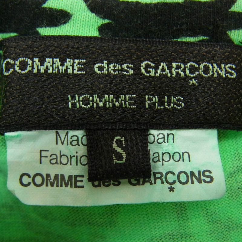 COMME des GARCONS HOMME PLUS コムデギャルソンオムプリュス 11SS PG-T041 スカル期 総柄 半袖 Tシャツ カットソー グリーン系 S【中古】