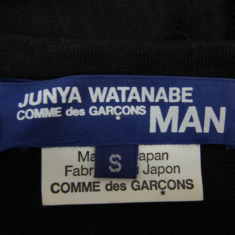 JUNYA WATANABE COMME des GARCONS MAN ジュンヤワタナベコムデギャルソンマン AD2015 WQ-T033 ポリエステル フロント プリント Ｔシャツ 半袖 ブラック系 S【中古】