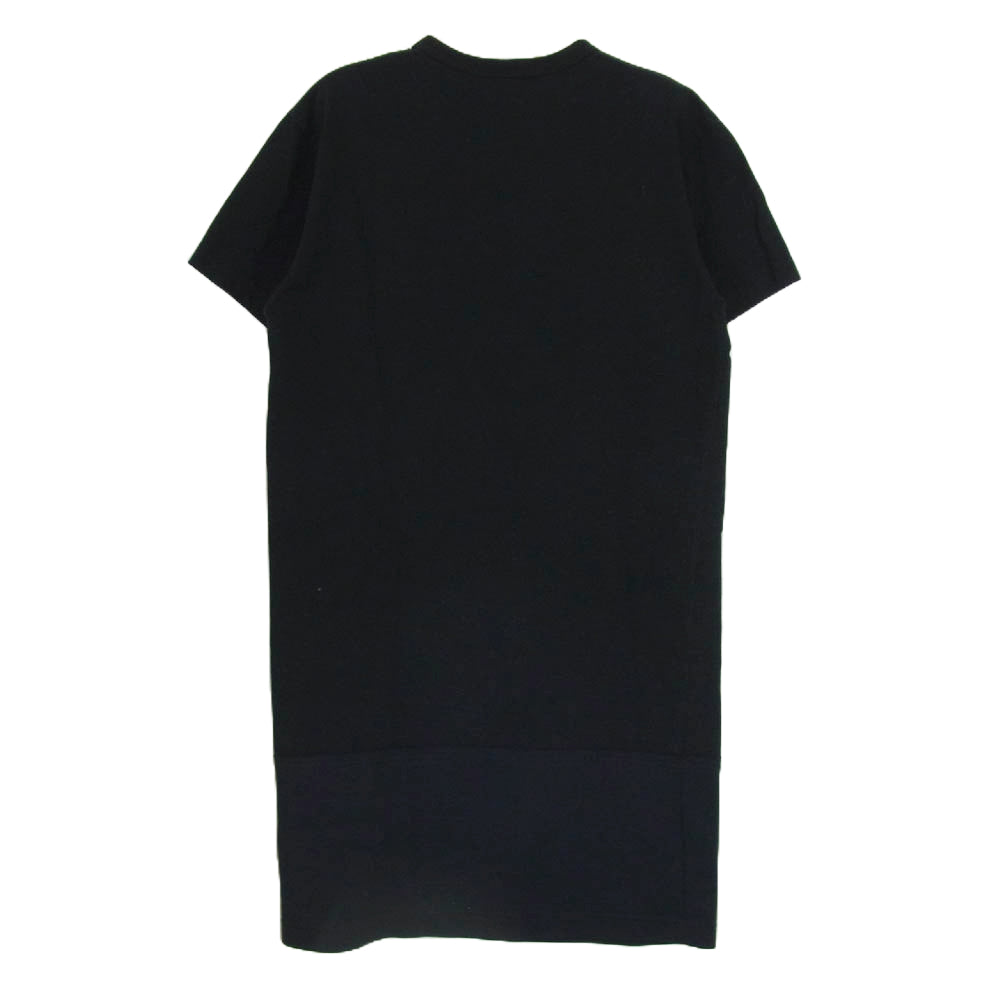 BLACK COMME des GARCONS ブラックコムデギャルソン 12SS 1I-T205 BLACK STRONG ロング丈 レイヤード Tシャツ カットソー ブラック系 S【中古】