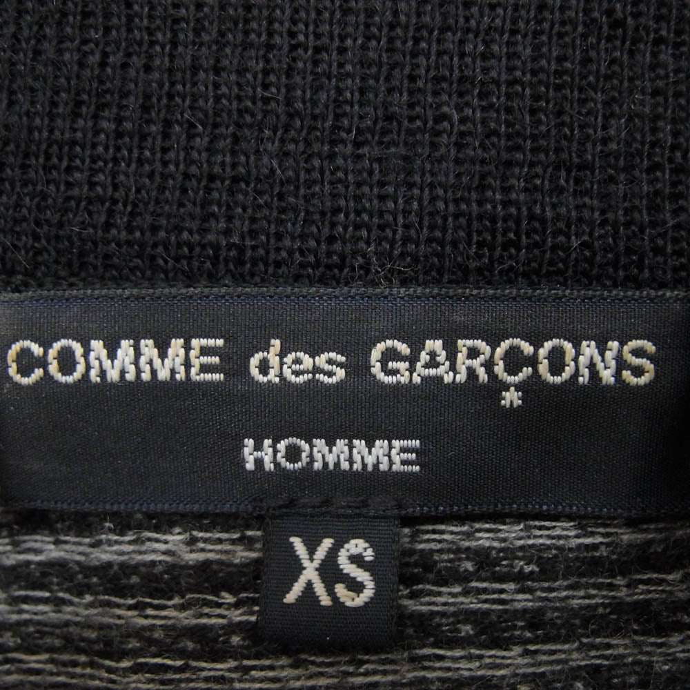COMME des GARCONS HOMME コムデギャルソンオム HJ-T019 千鳥柄 ジップアップ ウール ブルゾン ジャケット AD2012 ネイビー系 XS【中古】