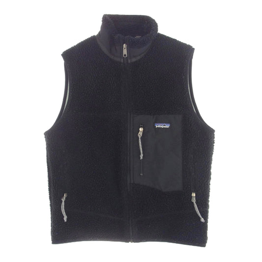 patagonia パタゴニア 23044 USA製 00年製 CLASSIC RETRO X VEST クラシック レトロX フリース ベスト ブラック ブラック系 S【中古】