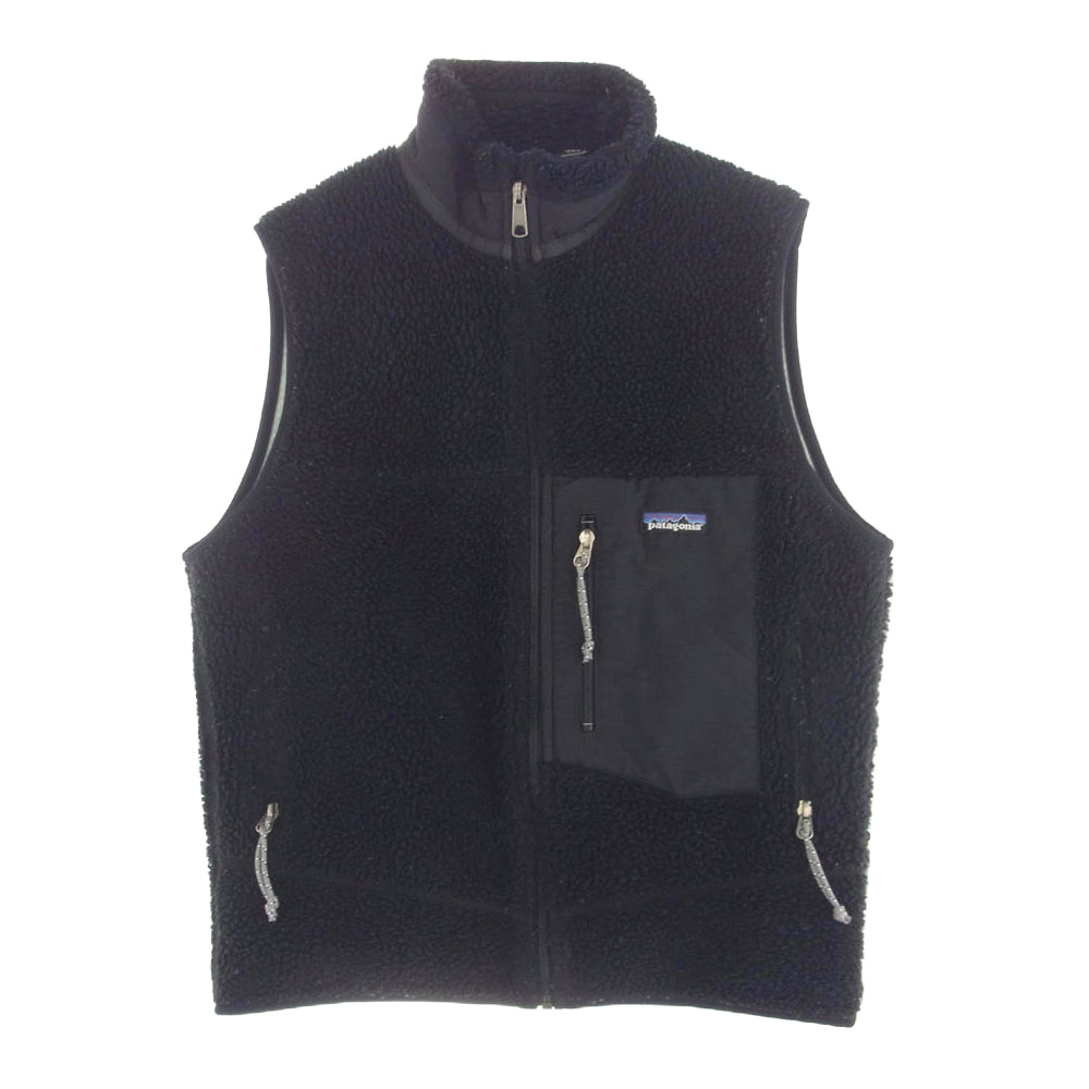 patagonia パタゴニア 23044 USA製 00年製 CLASSIC RETRO X VEST クラシック レトロX フリース ベスト ブラック ブラック系 S【中古】