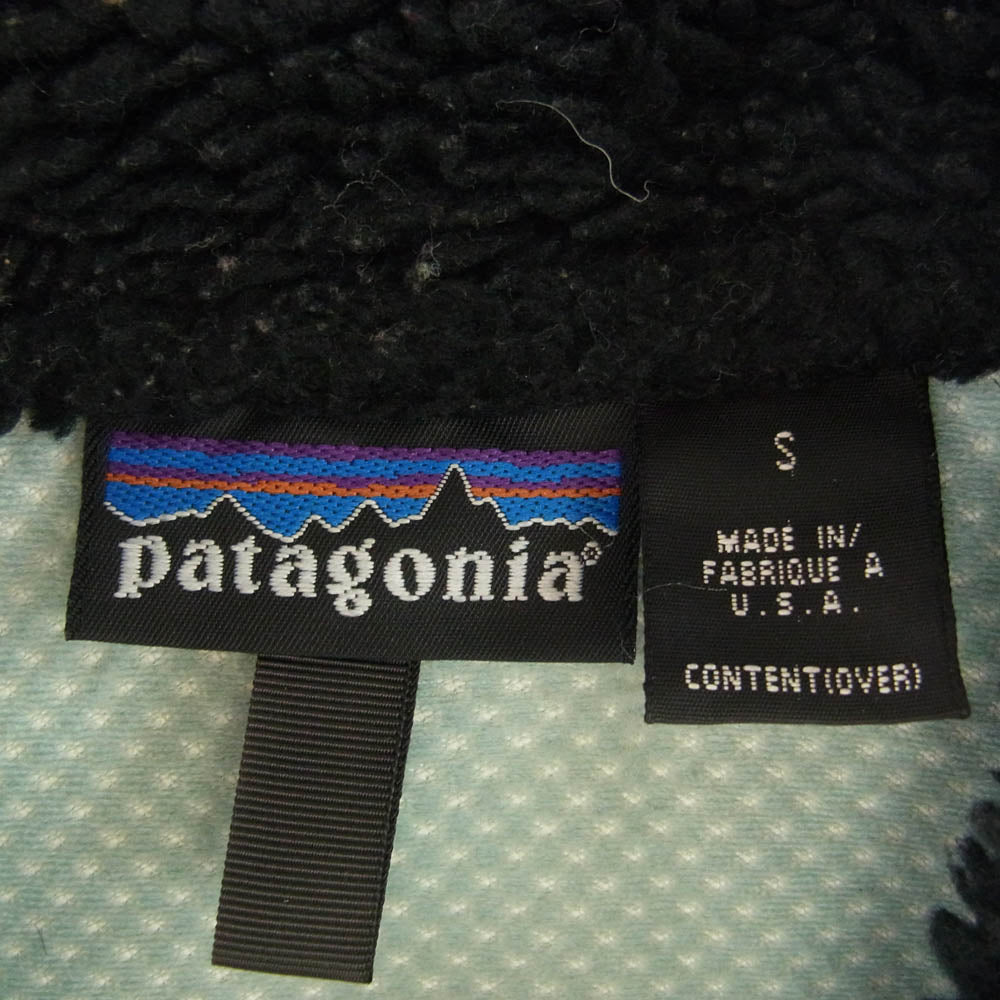 patagonia パタゴニア 23044 USA製 00年製 CLASSIC RETRO X VEST クラシック レトロX フリース ベスト ブラック ブラック系 S【中古】