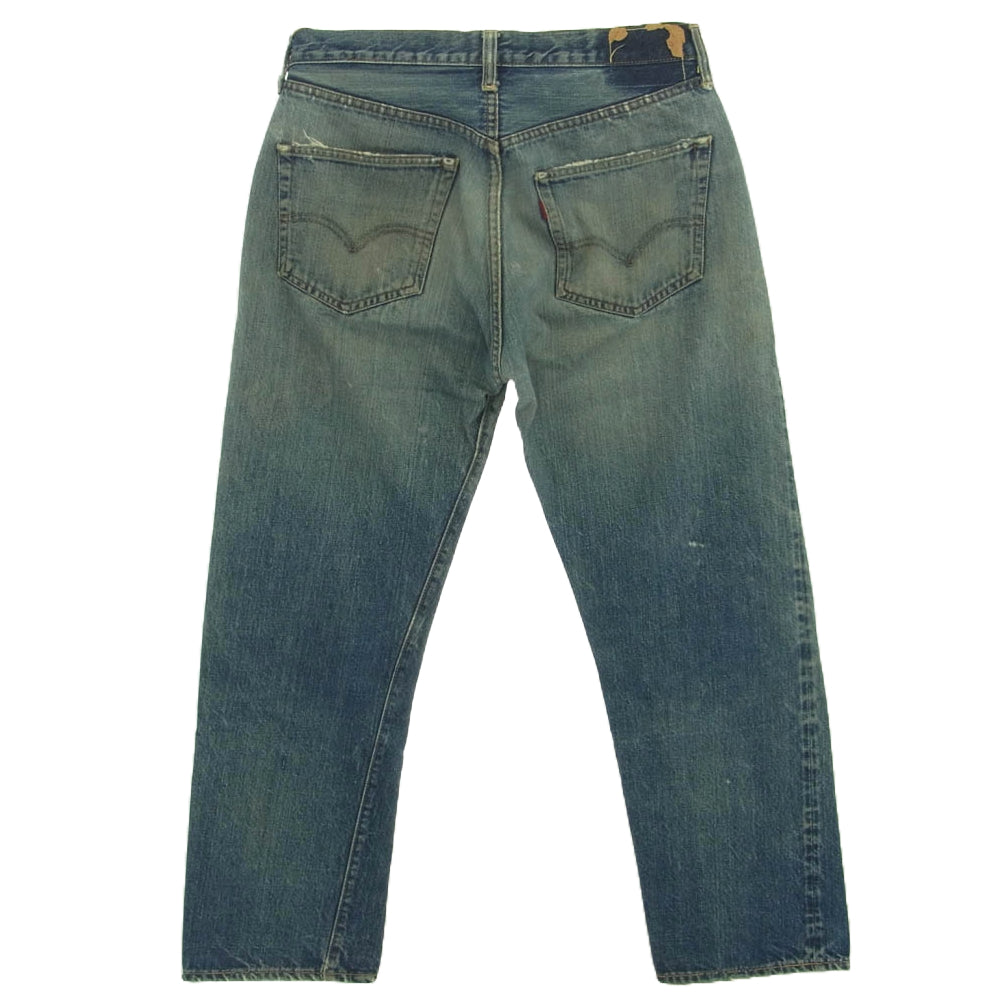 Levi's リーバイス 501BIGE 片面タブ 紙パッチ 裏刻印2 リペア有 デニム パンツ インディゴブルー系【中古】