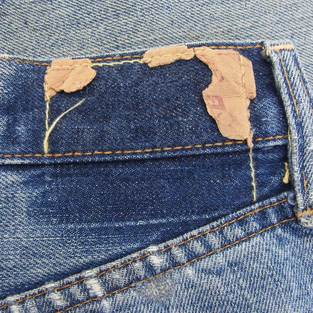 Levi's リーバイス 501BIGE 片面タブ 紙パッチ 裏刻印2 リペア有 デニム パンツ インディゴブルー系【中古】