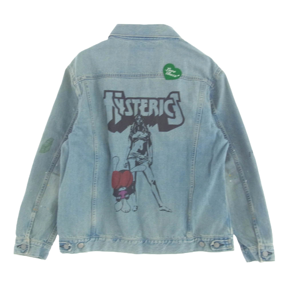 HYSTERIC GLAMOUR ヒステリックグラマー 02241AB12 SKOLOCT HYSKORIC5 スコロクト 3rd デニムジャケット インディゴブルー系 L【美品】【中古】