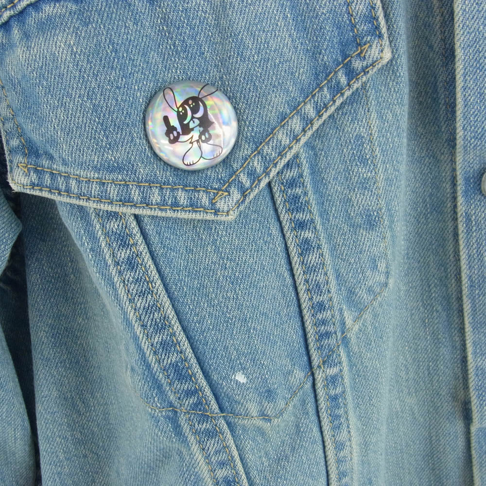 HYSTERIC GLAMOUR ヒステリックグラマー 02241AB12 SKOLOCT HYSKORIC5 スコロクト 3rd デニムジャケット インディゴブルー系 L【美品】【中古】