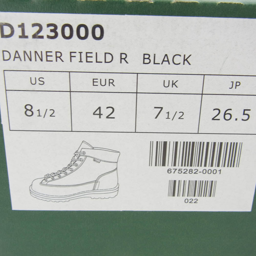 Danner ダナー D123000 FIELD R フィールドアール センタージップパーツ付き レースアップ ブーツ ブラック系 26.5cm【中古】