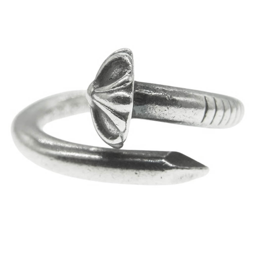 CHROME HEARTS クロムハーツ（原本無） NAIL CRSBALL クロスボール ネイル リング シルバー系 約11号【中古】