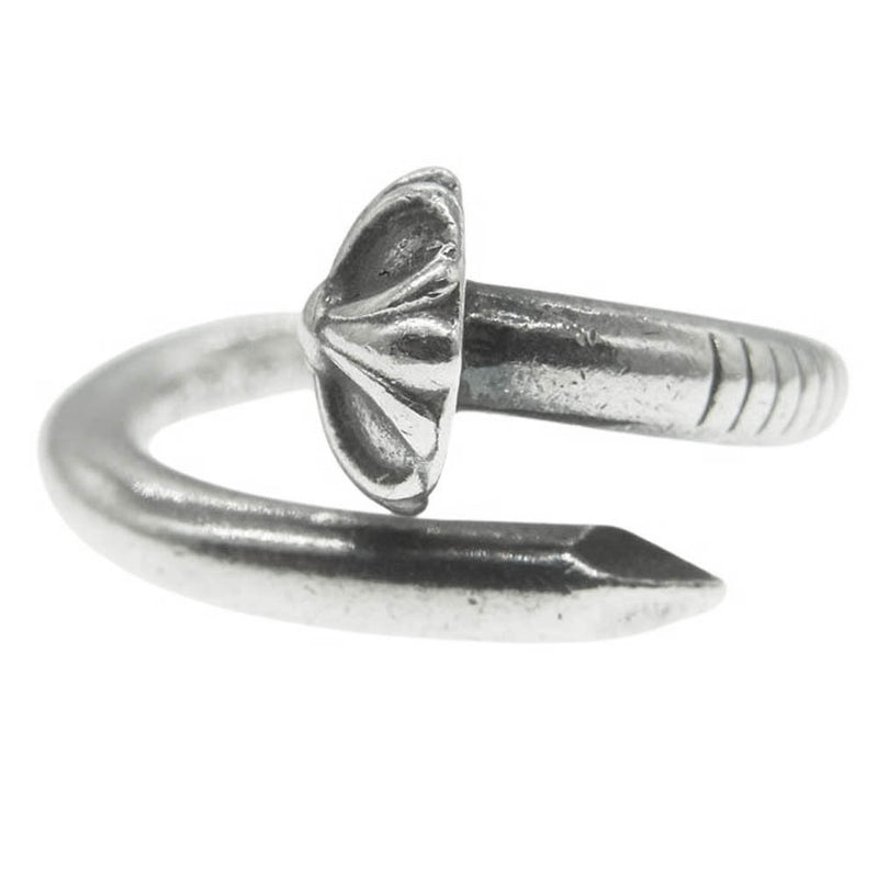 CHROME HEARTS クロムハーツ（原本無） NAIL CRSBALL クロスボール ネイル リング シルバー系 約11号【中古】