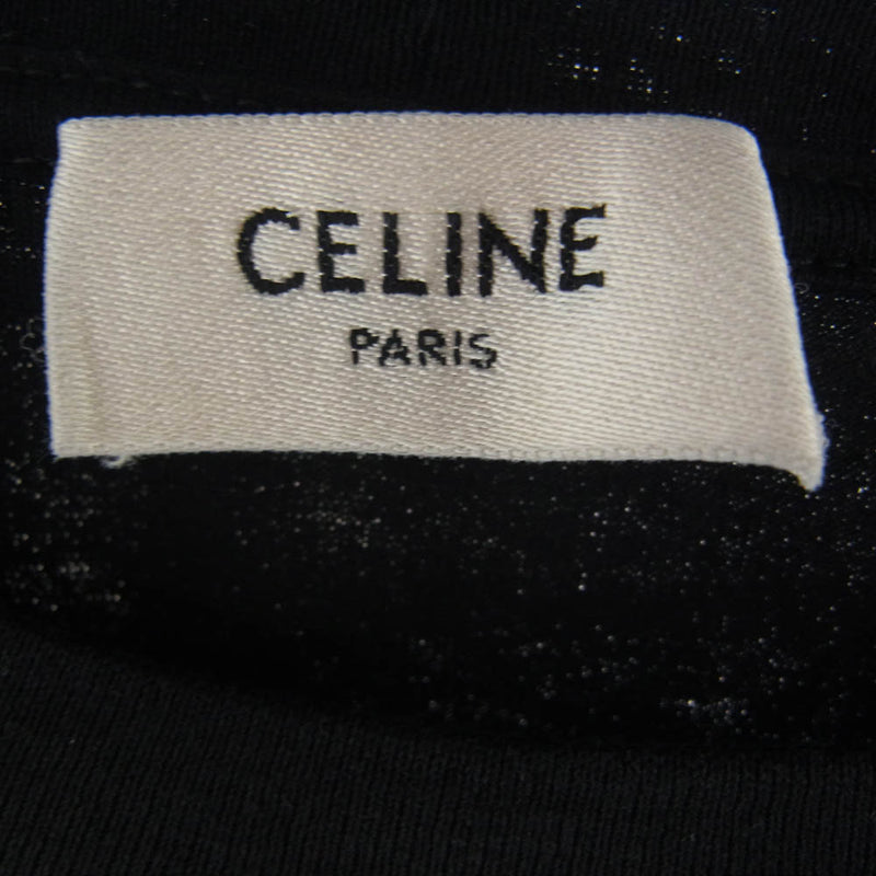 CELINE セリーヌ 2X41C671Q ルーズ スタッズロゴ 半袖Tシャツ ブラック系 S【中古】