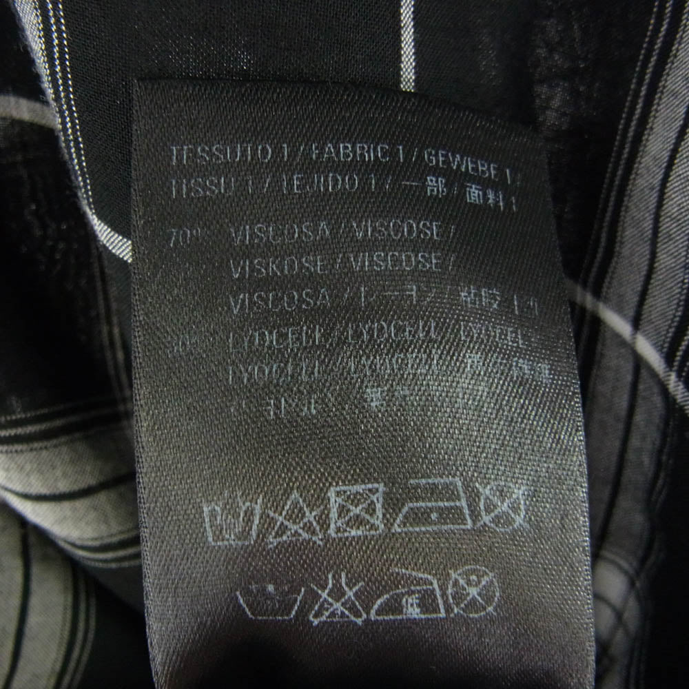 BALENCIAGA バレンシアガ 556878 TDM03 Back Logo Check L/S Shirt バックロゴ チェック 長袖 シャツ ブラック系 37【中古】