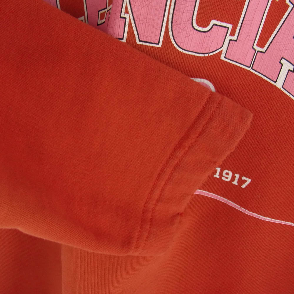 BALENCIAGA バレンシアガ 674986 TLVJ3 MAISON ワイド フィット プルオーバー パーカー レッド系 S【中古】