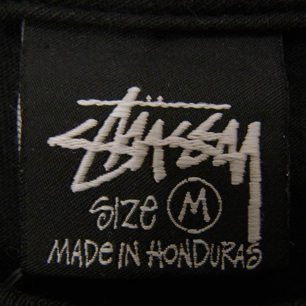 STUSSY ステューシー ストック ロゴ クルーネック 半袖 Tシャツ  S/S TEE ブラック系 M【中古】