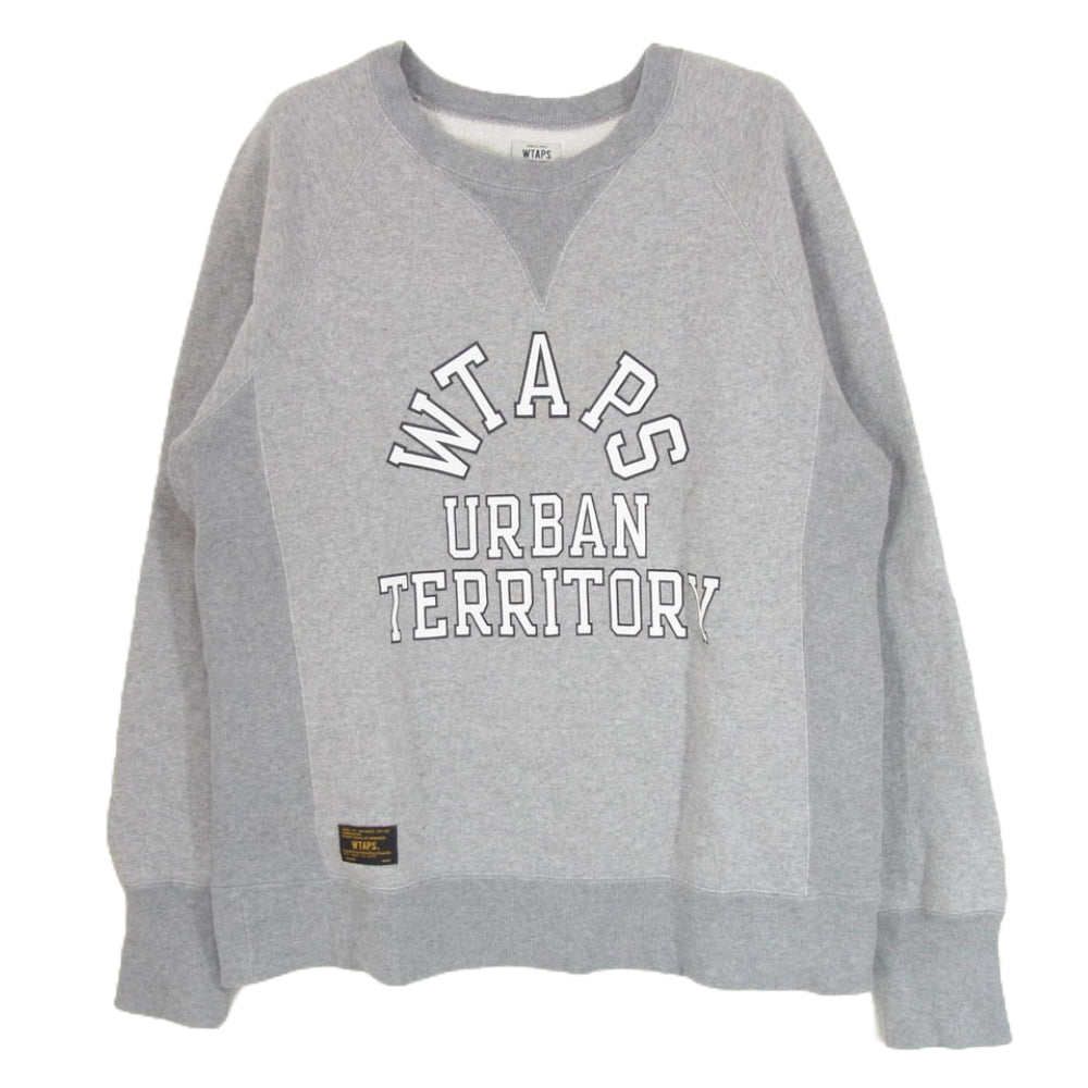WTAPS ダブルタップス 14AW 142ATDT-CSM09 YOUTHFUL DAYS/S カレッジ プリント クルーネック スウェット グレー系 サイズ表記無【中古】