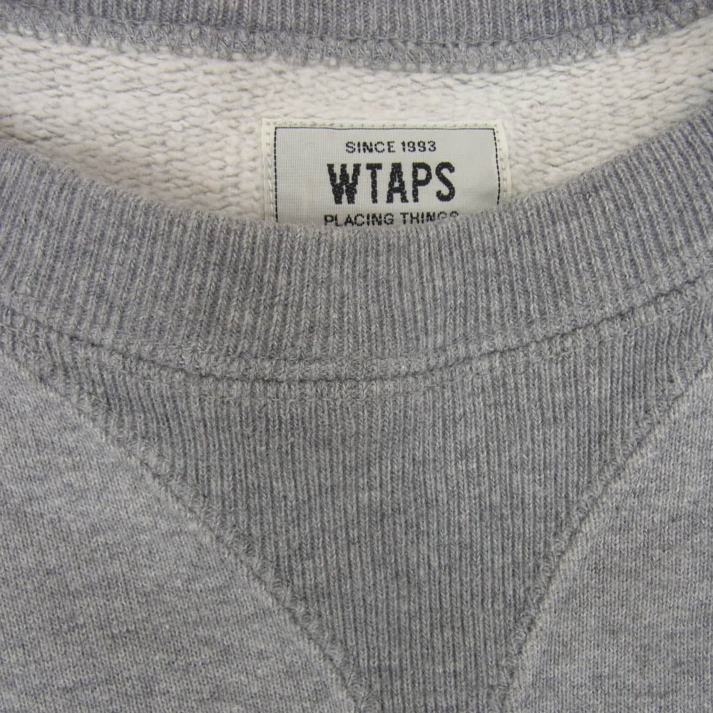WTAPS ダブルタップス 14AW 142ATDT-CSM09 YOUTHFUL DAYS/S カレッジ プリント クルーネック スウェット グレー系 サイズ表記無【中古】