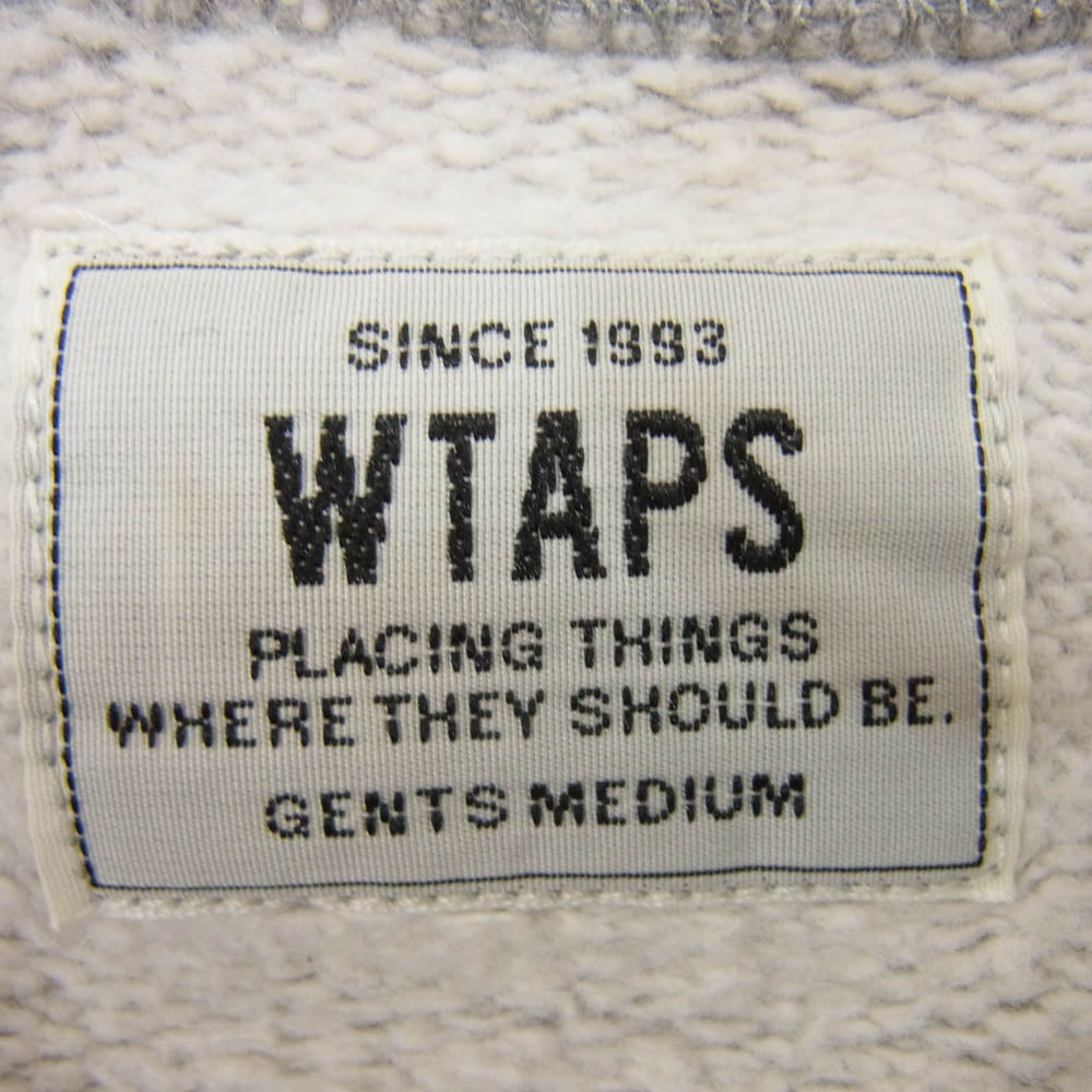 WTAPS ダブルタップス 14AW 142ATDT-CSM09 YOUTHFUL DAYS/S カレッジ プリント クルーネック スウェット グレー系 サイズ表記無【中古】