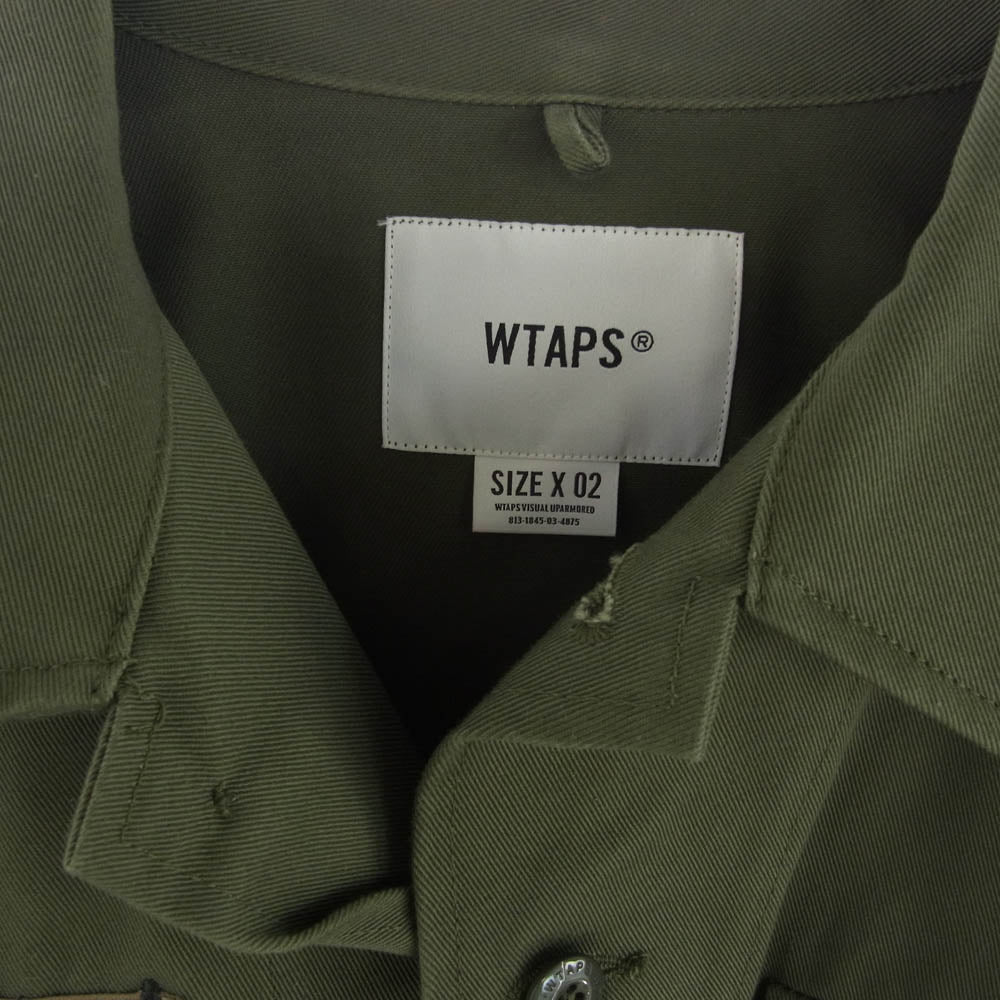 WTAPS ダブルタップス 21AW 212WDT-SHM02 JUNGLE BRAIN EMBROIDERED JACKET ジャングル ブレイン 刺繍 ジャケット カーキ系 02【中古】