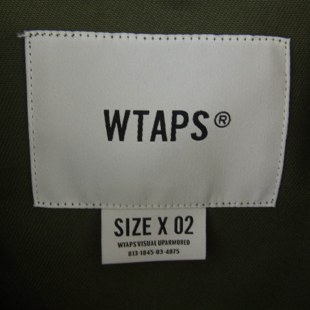 WTAPS ダブルタップス 21AW 212WDT-SHM02 JUNGLE BRAIN EMBROIDERED JACKET ジャングル ブレイン 刺繍 ジャケット カーキ系 02【中古】