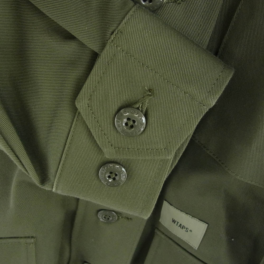 WTAPS ダブルタップス 21AW 212WDT-SHM02 JUNGLE BRAIN EMBROIDERED JACKET ジャングル ブレイン 刺繍 ジャケット カーキ系 02【中古】