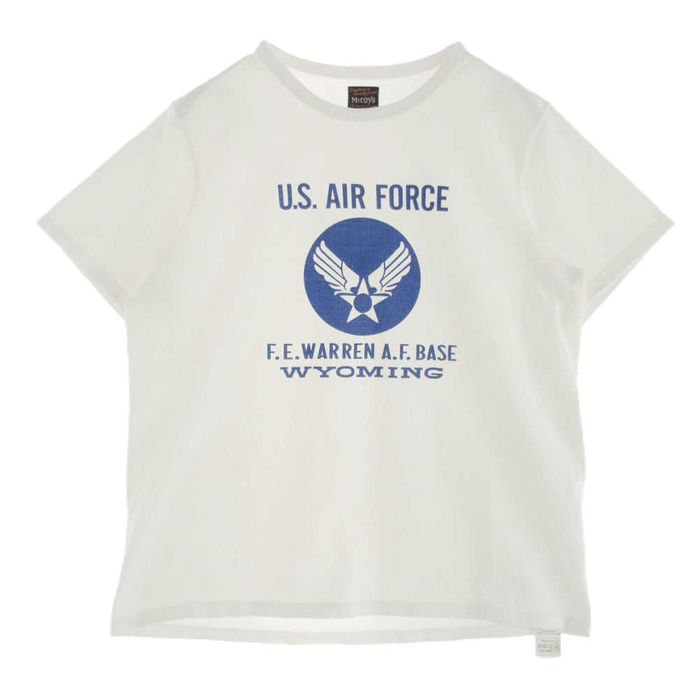 The REAL McCOY'S ザリアルマッコイズ U.S AIR FORCE プリント 半袖 Tシャツ ホワイト系 40【中古】