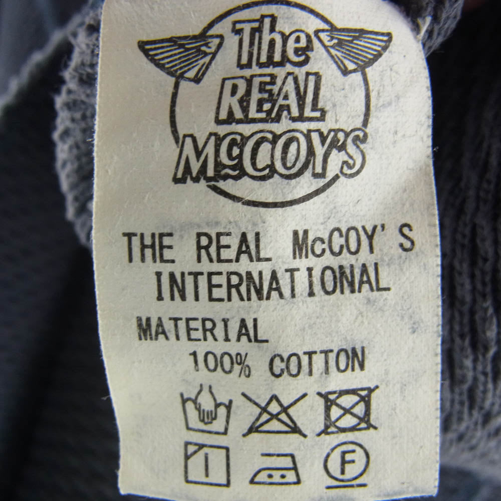 The REAL McCOY'S ザリアルマッコイズ ハニカムサーマルニット ロング スリーブシャツ 長袖 カットソー ネイビー系 40【中古】