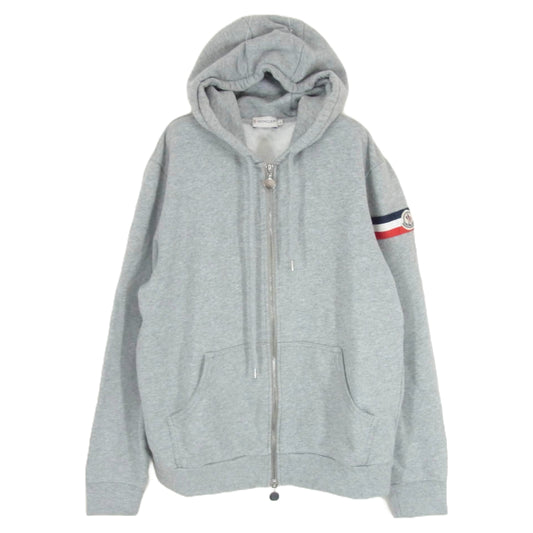 MONCLER モンクレール 101-092-84174-00 フルジップ スウェット パーカー グレー系 L【中古】