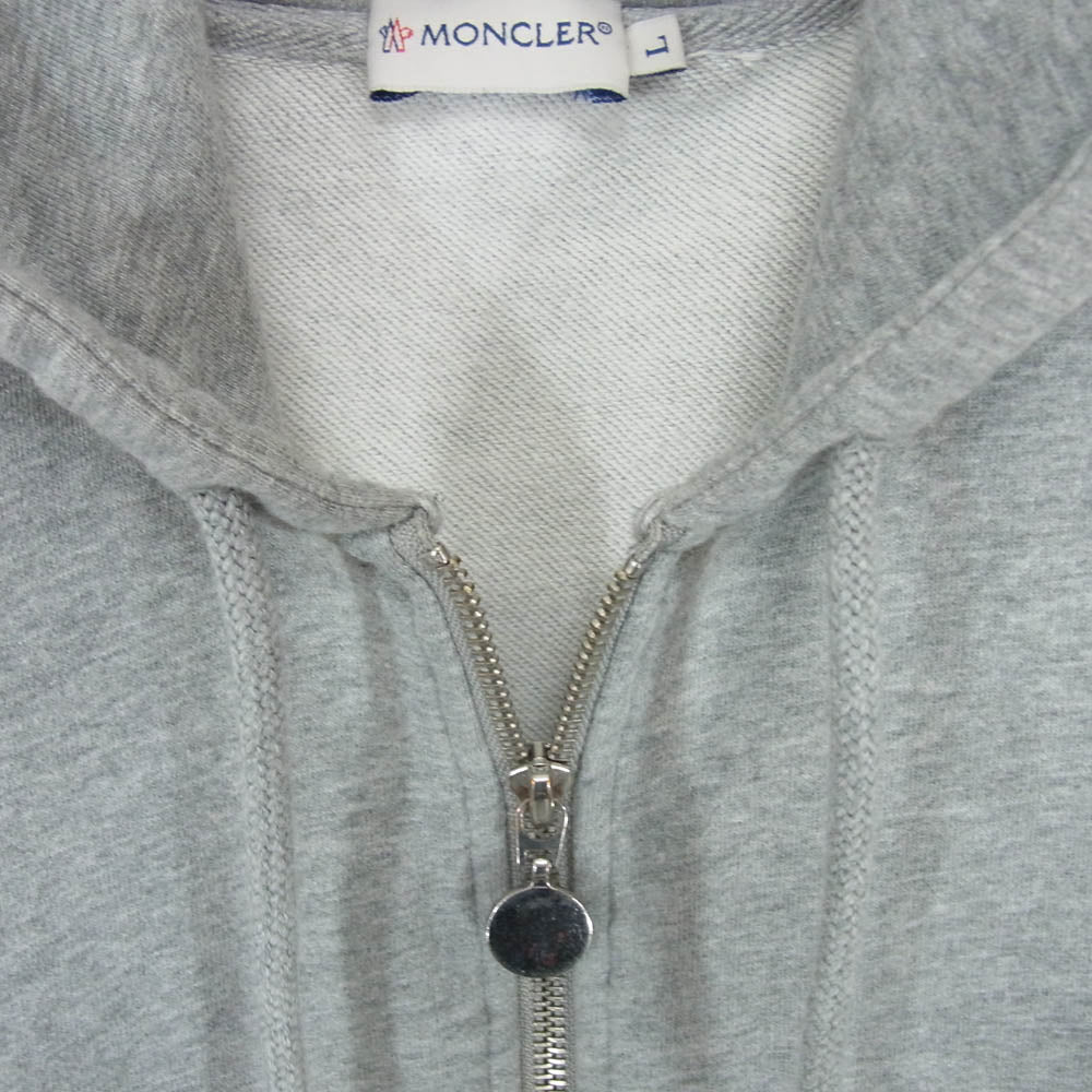 MONCLER モンクレール 101-092-84174-00 フルジップ スウェット パーカー グレー系 L【中古】