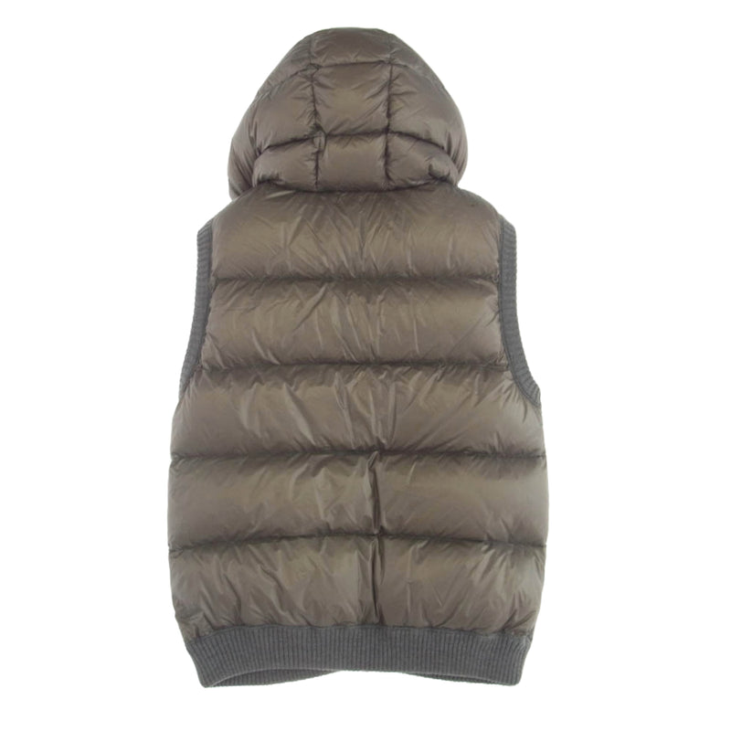 MONCLER モンクレール MAGLIONE TRICOT GILET ニット ダウン ベスト グレー系 XXL【中古】