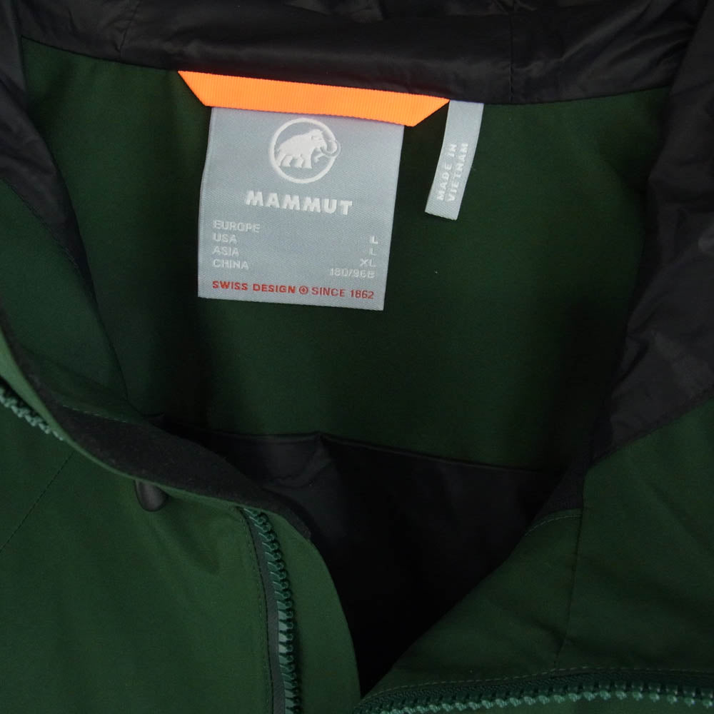 Mammut マムート Ayako Pro 2.0 HS Hooded Jacket AF Men アヤコ プロ フーデッド ジャケット マウンテンパーカー グリーン系 XL【中古】