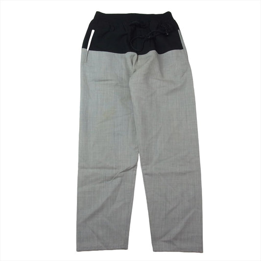 エトセンス 異素材切替 イージー スラックス パンツ グレー系【中古】