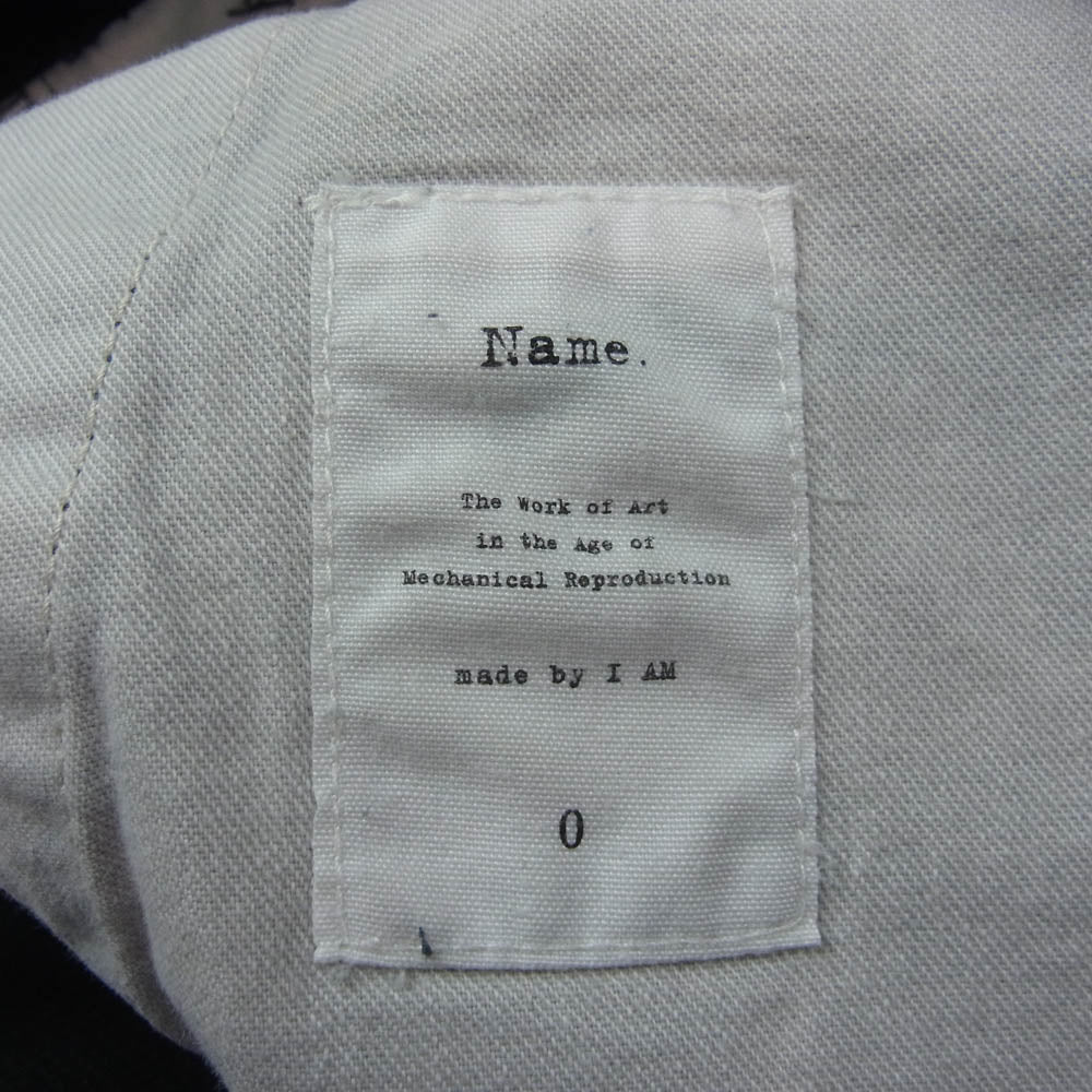 ネーム 17AW NMPT-17AW-009 コンビ―ネーション 異素材切替 カットオフ パンツ ブラック系【中古】