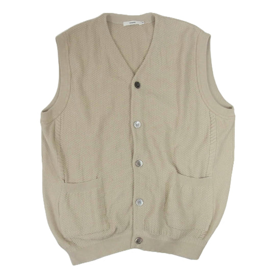 ヤシキ YSK-22SS-KN08 Namioto Vest ナミオト ニット ベスト カーディガン ベージュ系 2【中古】