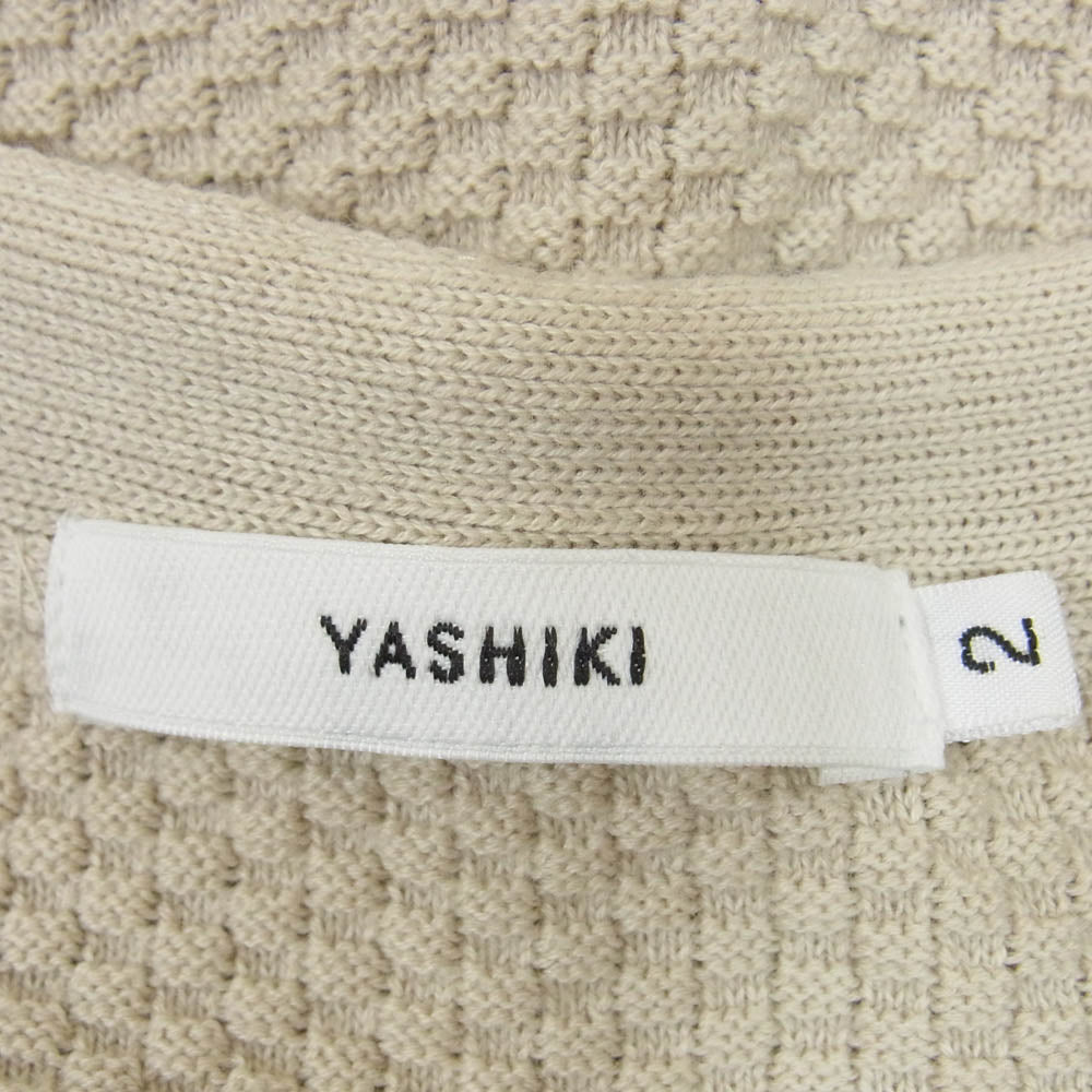 ヤシキ YSK-22SS-KN08 Namioto Vest ナミオト ニット ベスト カーディガン ベージュ系 2【中古】