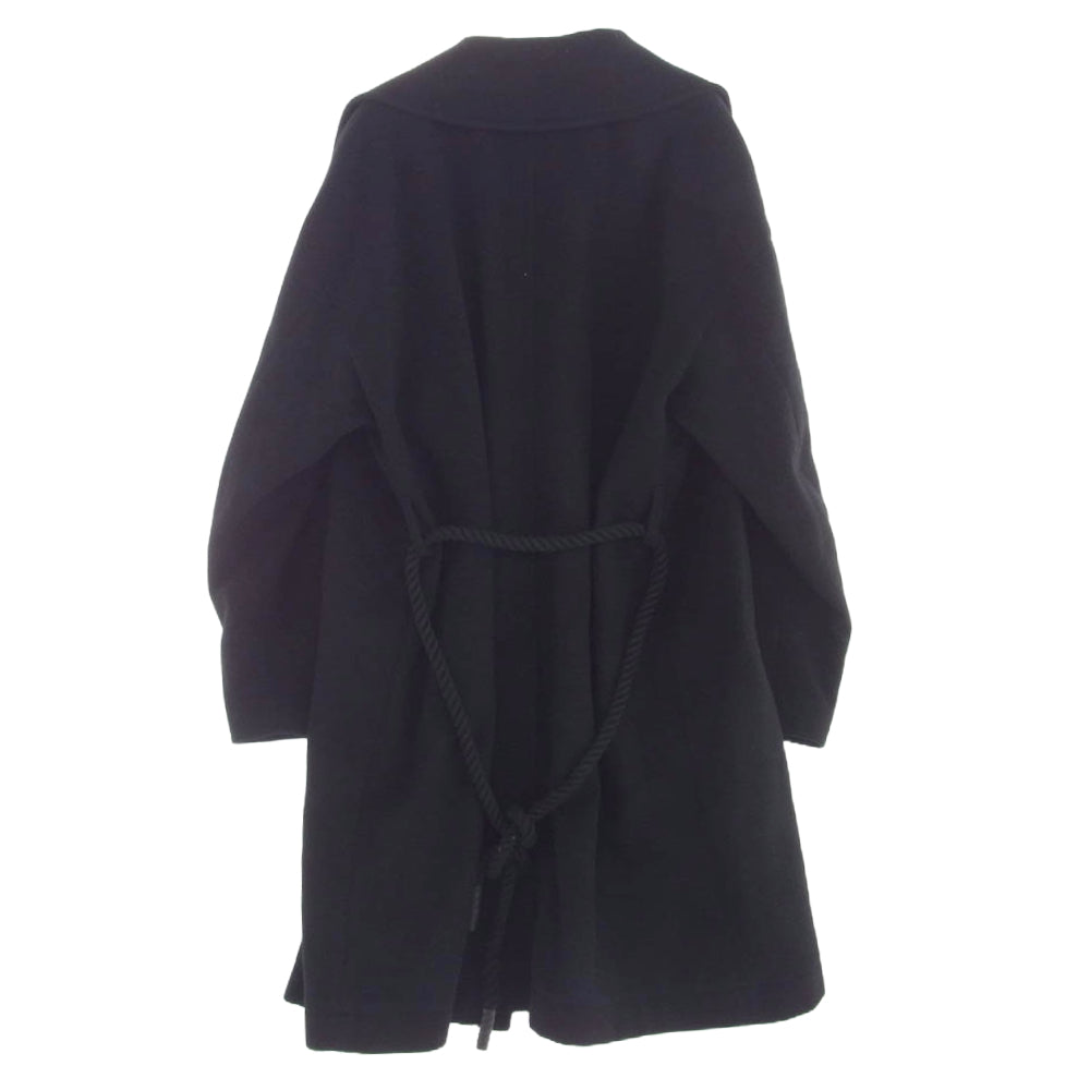 N.HOOLYWOOD エヌハリウッド 17AW 172-C005-025 ボタンレス オーバーサイズ ウール ロング コート ブラック系【中古】