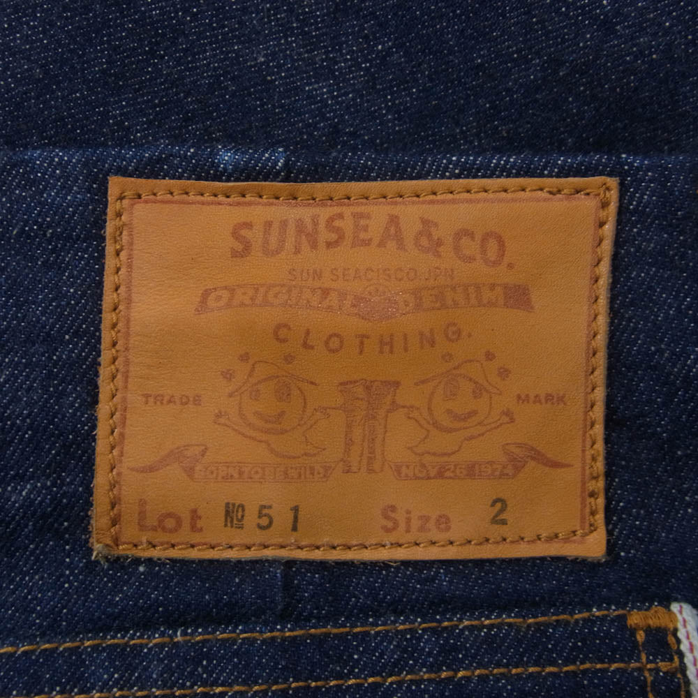 SUNSEA サンシー 18A51 ドローコード デニム パンツ インディゴブルー系 2【中古】