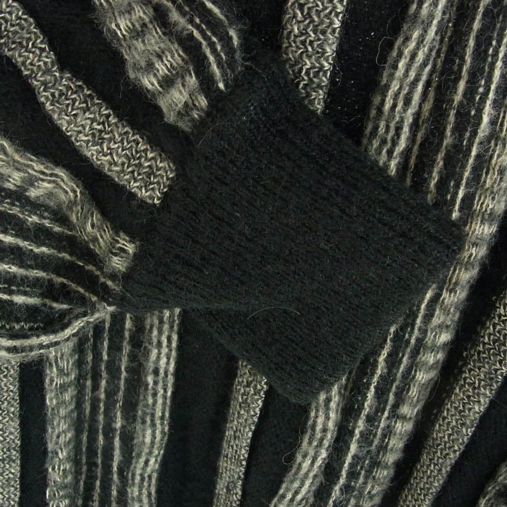 ISSEY MIYAKE イッセイミヤケ 筆タグ 80's ボートネック ストライプ ニット ブラック系 M【中古】